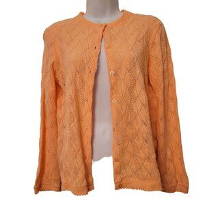 Vintage Americana Knitting Mills Miami Peach Cardigan Japan Feminine Sweater